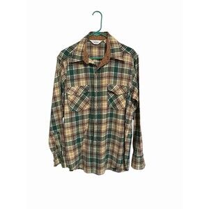 Woolrich Wool Jacket Work Shirt Unisex Sz. XL Plaid Long Sleeve Vintage